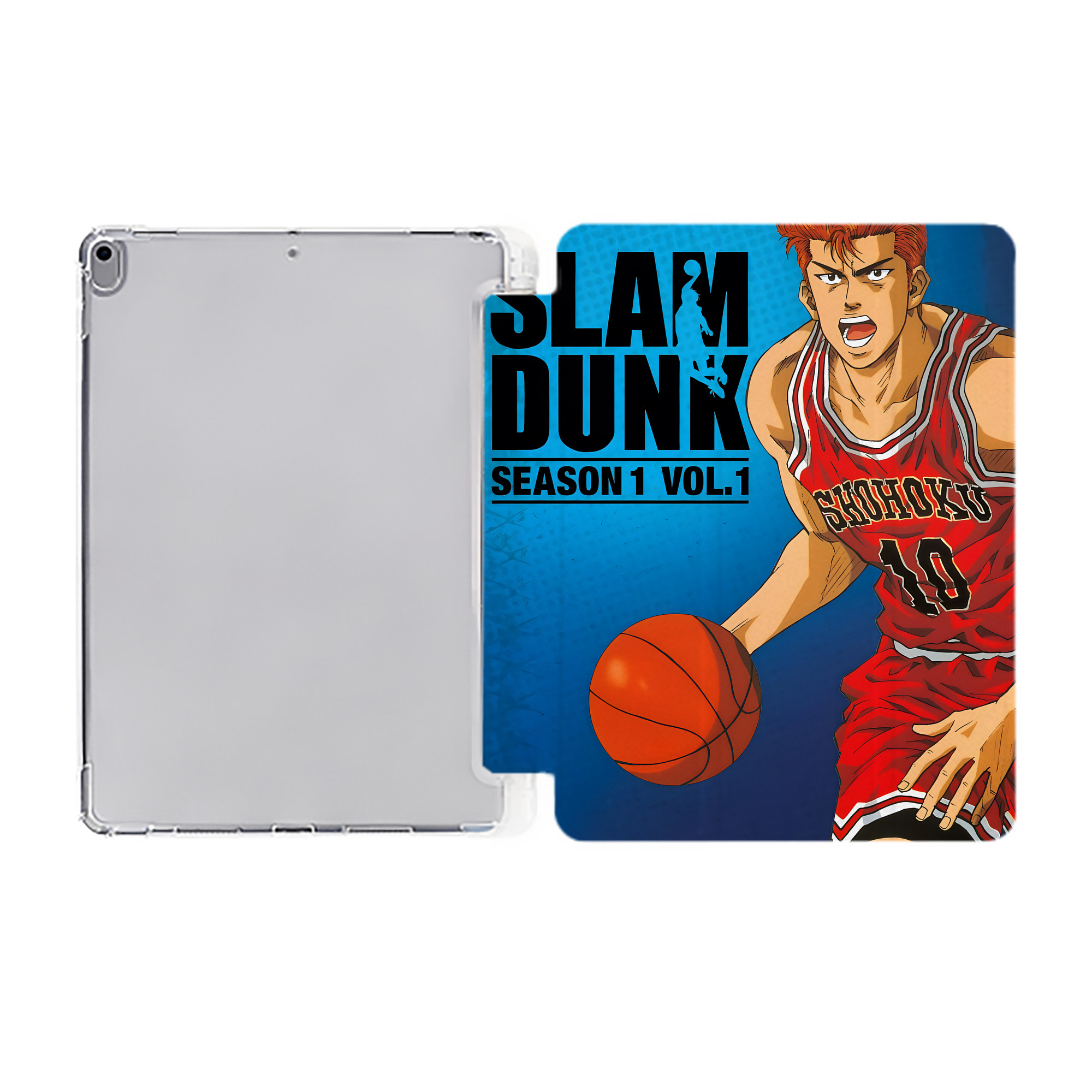 （画像用） SLAM DUNK／スラムダンク IPad ケース ペン収納付き 三つ折りスタンド PUレザー×シリコン 対応機種9.5/10.5/10.9インチ